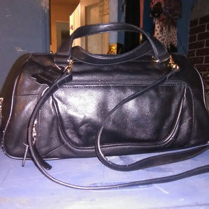 GIANI BERNINI BLACK LEATHER PURSE/SHOULDER BAG